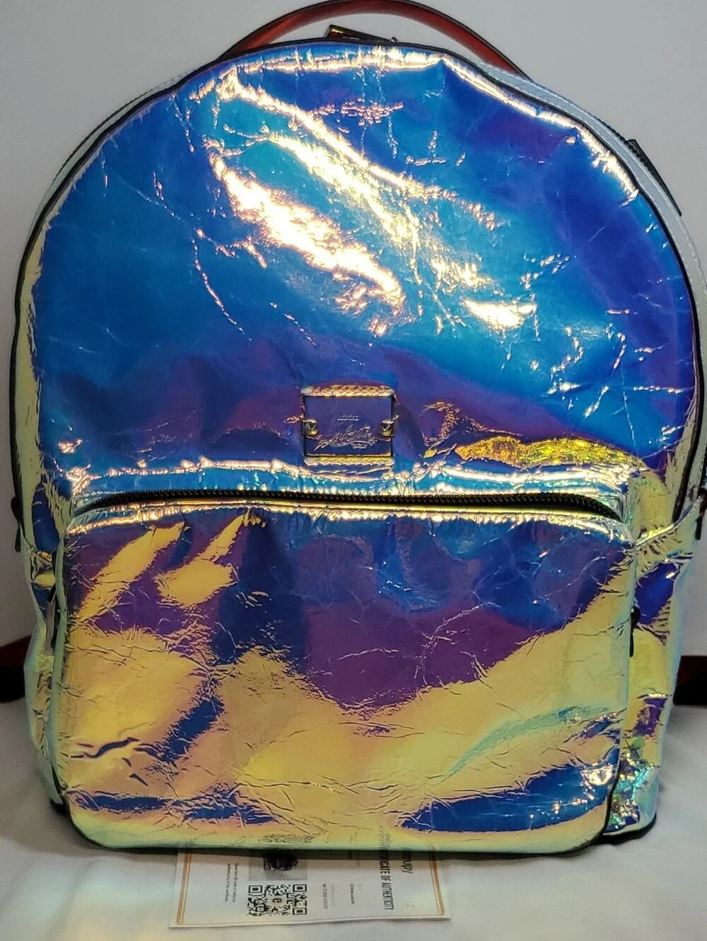 Authentic Christian Louboutin Iridescent Holographic Backpack